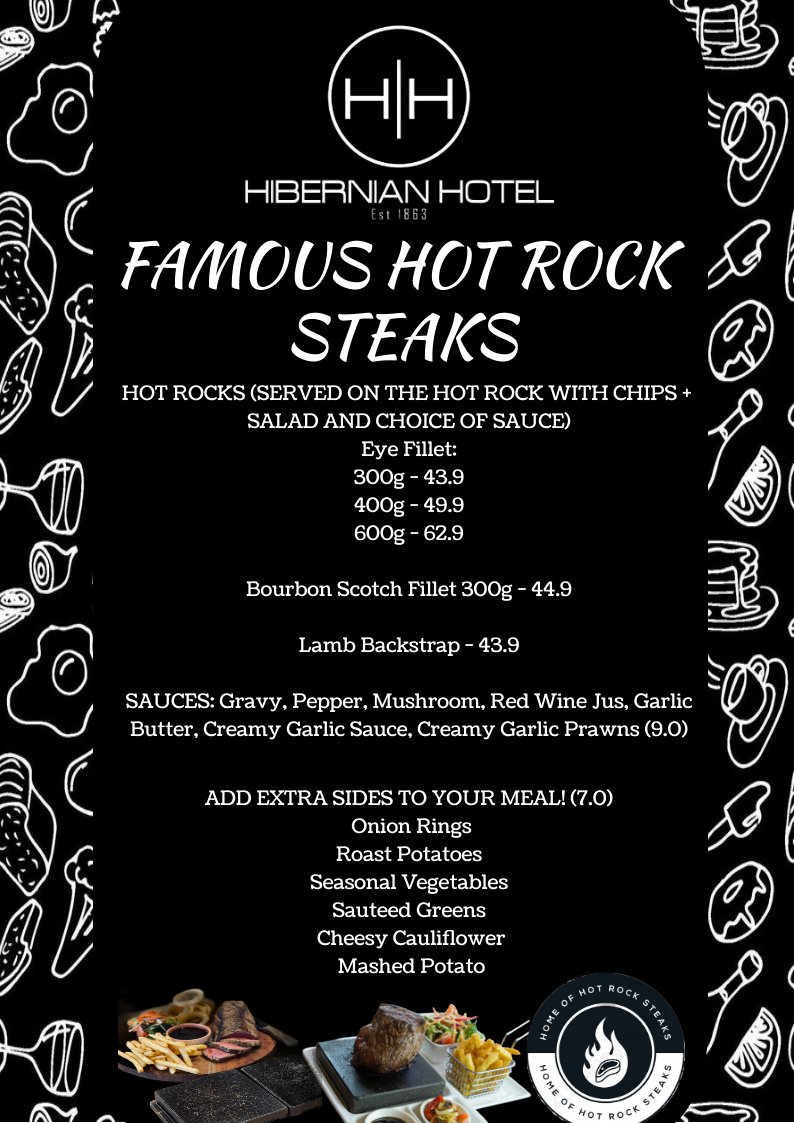 Dinner Menu The Hibernian